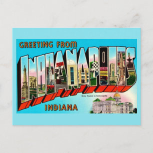 Färgglatt Indianapolis vykortshälsning Vykort