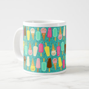 Färgglatt Isglassmönster Sommar Jumbo Mugg