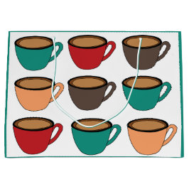 Färgglatt kaffekopp-mönster