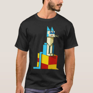 Färgglatt katt jamande kattunge porträtt söt kattu t shirt