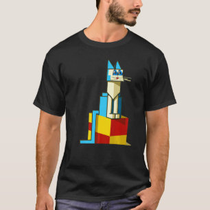 Färgglatt katt jamande kattunge porträtt söt kattu t shirt