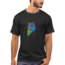 Färgglatt katt T-Shirt