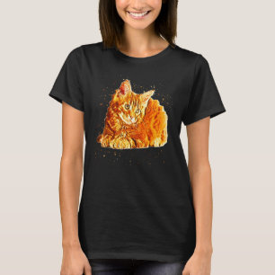 Färgglatt kattstilspop för katter t shirt