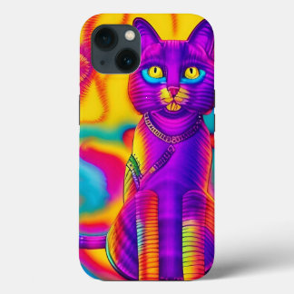 färgglatt kattunge katt mobilskal