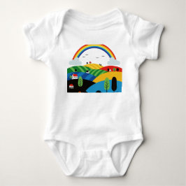 Färgglatt landsbygdens landskap t shirt
