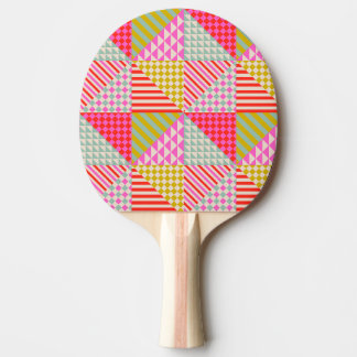 Färgglatt lapptäcke pingisbord tennisracket pingisracket