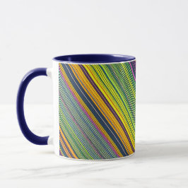 Färgglatt Linjemönster Kaffe Mugg