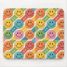Färgglatt lyckligt leende Emoji-mönster