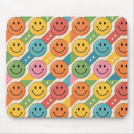 Färgglatt lyckligt leende Emoji-mönster Musmatta