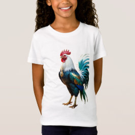 Färgglatt Majestätisk Tupp Barn T-Shirt
