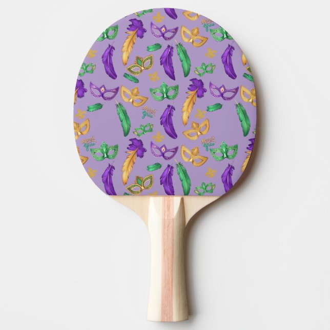 Färgglatt Mardi Gras-mönster  Pingisracket (Framsidan)