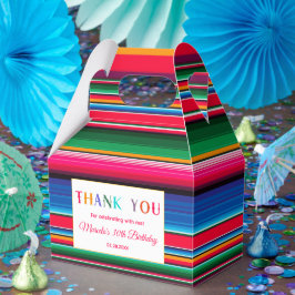 Färgglatt mexikanskt fiesta serape tack presentaskar