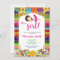 Färgglatt mexikanskt flicka blomster fiesta baby s