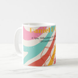 Färgglatt Minimalistiskt Bröllop Kaffemugg