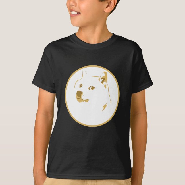 Färgglatt minsta dogeansikte t-shirt (Framsida)