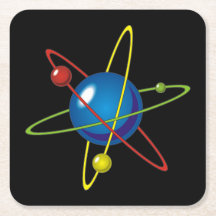 Färgglatt modell av atomen