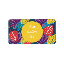 Färgglatt modernt gult trendigt returadressetikett