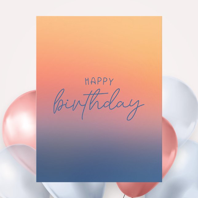 Färgglatt Modernt Minimalistiskt Elegant Grattis p Vykort (Post Card)