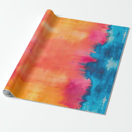 Färgglatt monogrampresent säsongsbetonad födelseda presentpapper