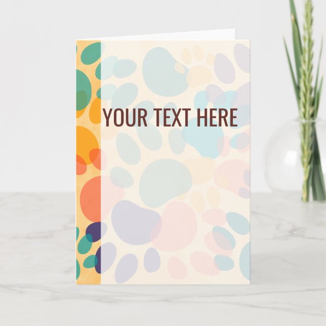 Färgglatt Mönster Hundvalpsavtryck Annonsering Meddelande (Framsida)