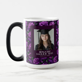 Färgglatt Nejlikmönster Flickor Examen Gåva Magisk Mugg