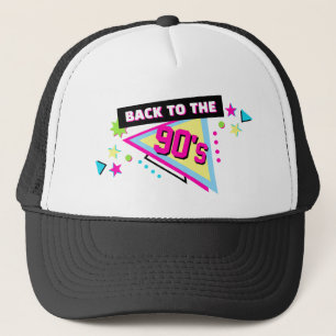 Färgglatt neon Tillbaka till 90-talet Retro födels Keps