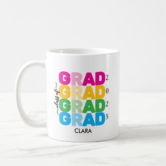 Färgglatt och anpassat Namn och År Utexaminerad  Kaffemugg (Vänster)
