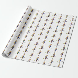 Färgglatt papper med papegoja presentpapper