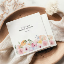 Färgglatt Pastell Blommig Bröllopsdusch
