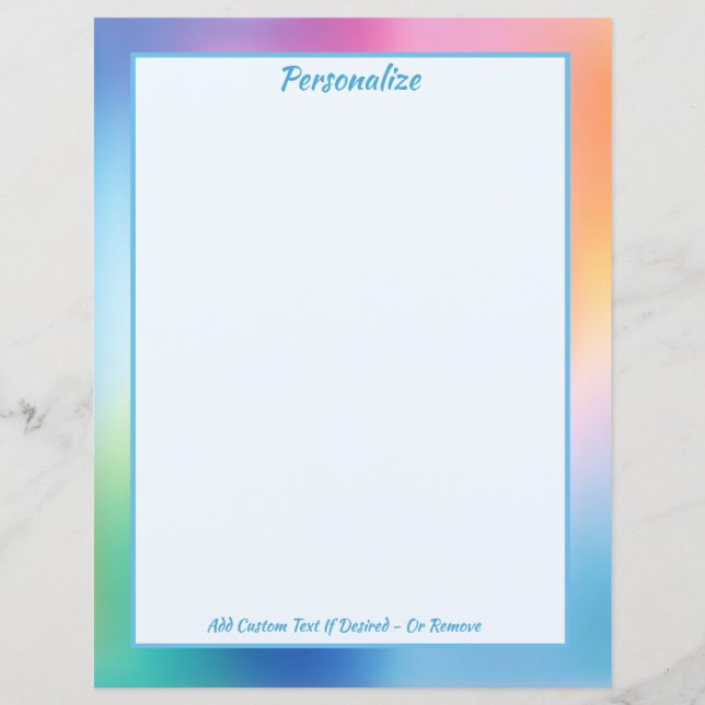 Färgglatt Pastell Iriserande Gradient Personlig (Framsida)
