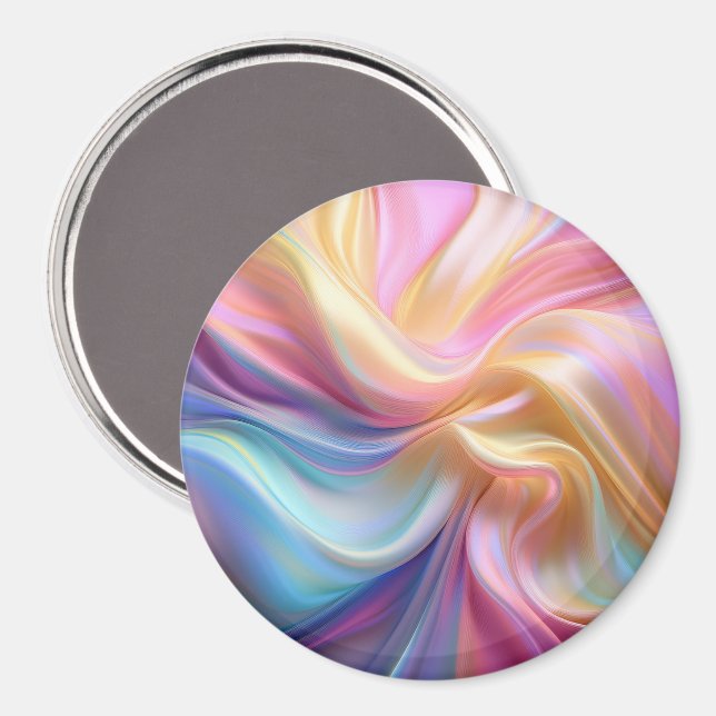 Färgglatt Pastell Silke Magnet (Front/Back)