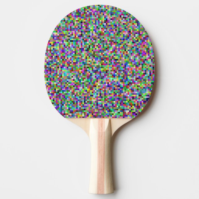 Färgglatt Pixelrutnät Bakgrundsmönster Pingisracket (Framsidan)