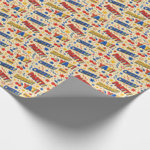 Färgglatt Pop Art Födelsedagsfirande Presentpapper