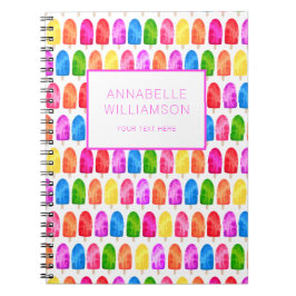 Färgglatt Popsicle-mönster Anteckningsbok