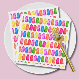 Färgglatt Popsicle-mönster Pappersservett