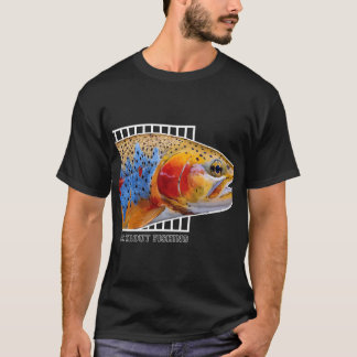 Färgglatt presentalternativ för bäckrödingfiske t shirt