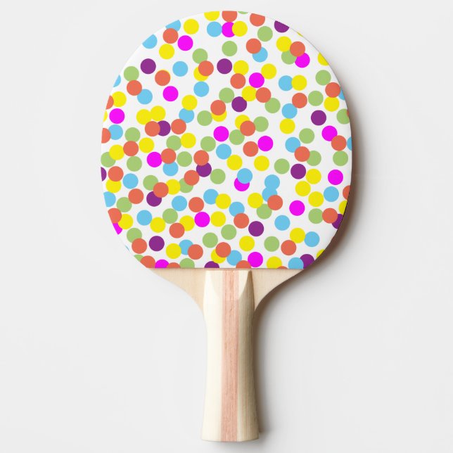 Färgglatt prickmönster Abstrakt konstnärlig design Pingisracket (Framsidan)