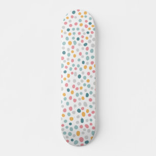 Färgglatt prickmönster med konfetti mini skateboard bräda 18,5 cm