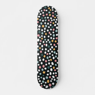 Färgglatt prickmönster med konfetti mini skateboard bräda 18,5 cm