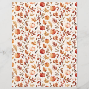 färgglatt pumpa höstmönster scrapbookpapper