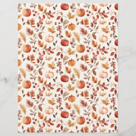 färgglatt pumpa höstmönster scrapbookpapper