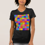 Färgglatt pusselmönster t shirt<br><div class="desc">Färgglatt pusselmönster. Perfekt gåva för de som söker efter något som är enkel och som är retro.</div>