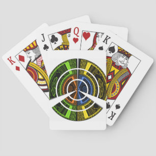 Färgglatt radialt konsttryck casinokort