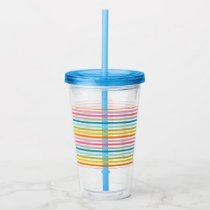 Färgglatt randigt mönster take away mugg