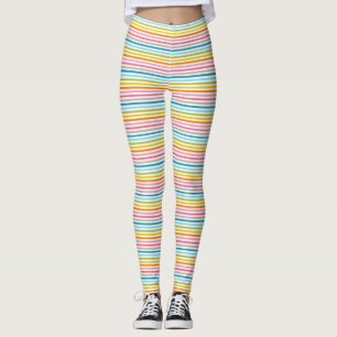 Färgglatt randmönster leggings
