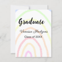 Färgglatt regnbåge boho examen lägg till namn år 