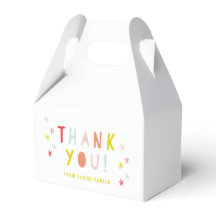 Färgglatt Regnbåge Tack Barn Födelsedagsfest