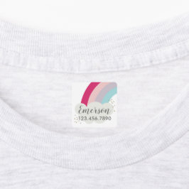 Färgglatt regnbågsbarn vattentäta etikett