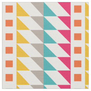 Färgglatt Retro Aztec-sicksackigt Fyrkantigt Mönst Tyg