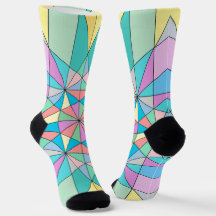 Färgglatt retro Pastell Mosaik Triangel Stjärnmöns
